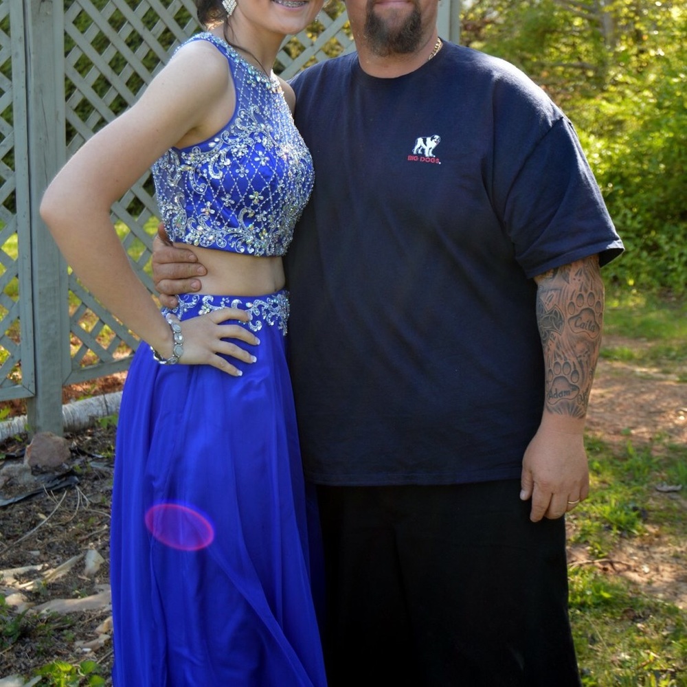 Navy blue prom dress